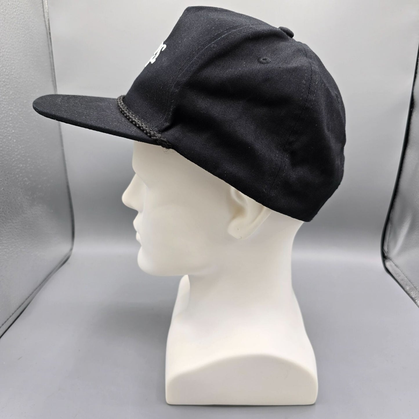 Motel Margarita "margs." Embroidered Black 5-Panel Braided Rope Snapback Hat