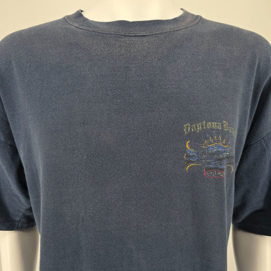 Vintage 1990s Sportswear USA Faded Daytona Beach Florida Souvenir T-Shirt (XL)