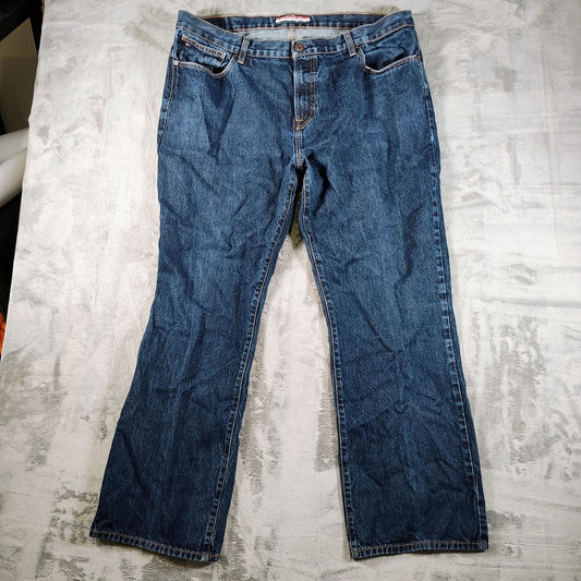 Tommy Hilfiger Mens Bootcut 42 x 32 100% Cotton Denim Blue Jeans