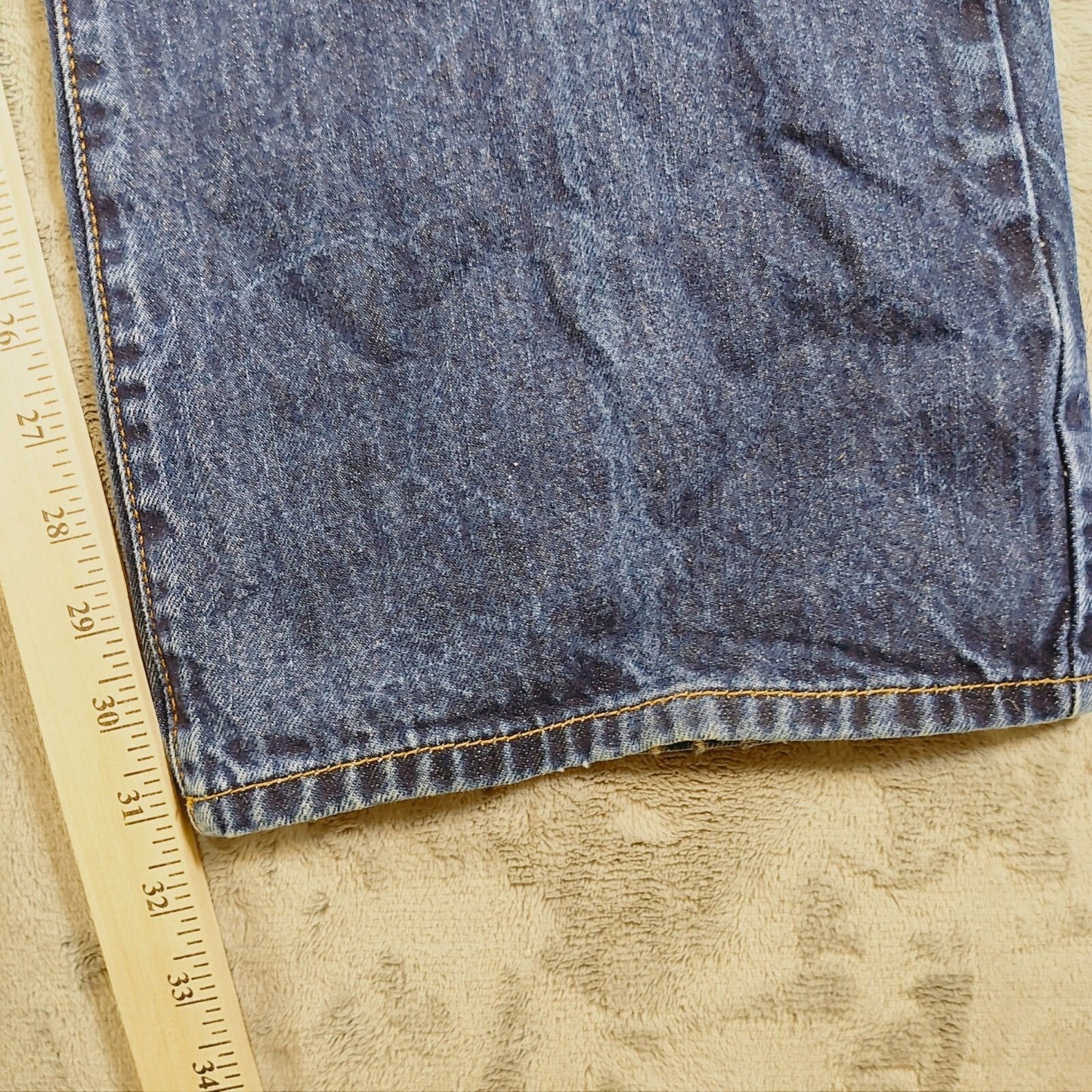 Tommy Hilfiger Mens Bootcut 42 x 32 100% Cotton Denim Blue Jeans