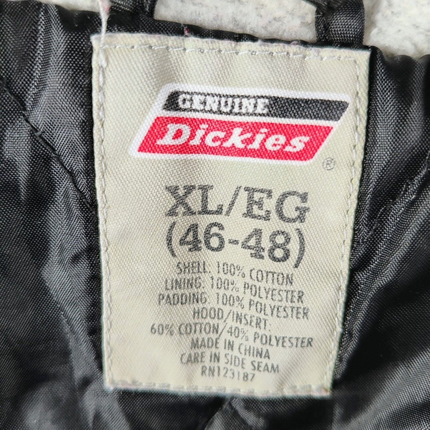 Dickies Workwear Men's Black/Gray Snap Button Duck Hooded Shirt Jacket (XL)