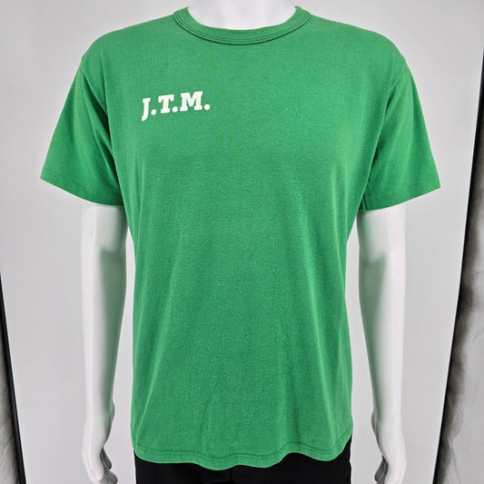 Vintage Early 1990s Russell Athletic J.T.M. Food Group Ohio Green T-Shirt (L)