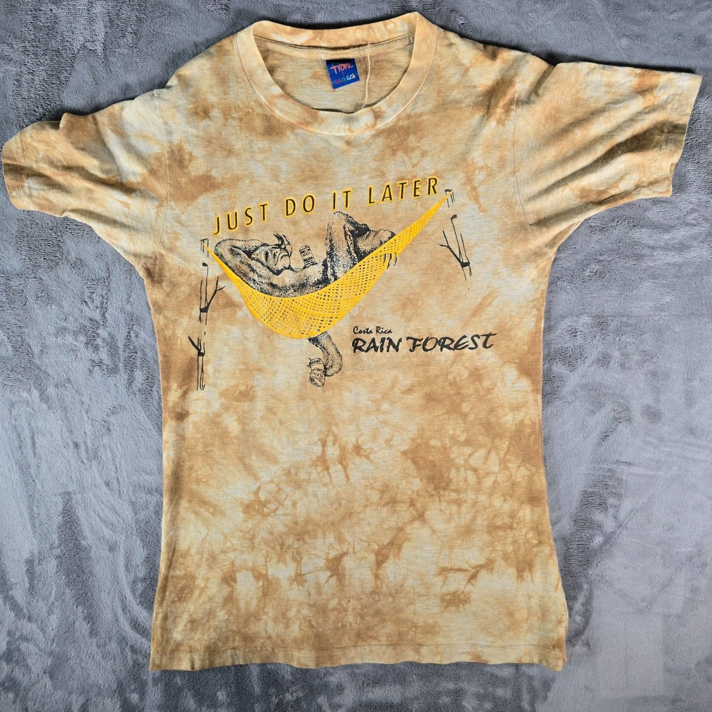 2010s Rana Tropic Costa Rica "Just Do It Later" Nike Swoosh Parody T-Shirt (S)