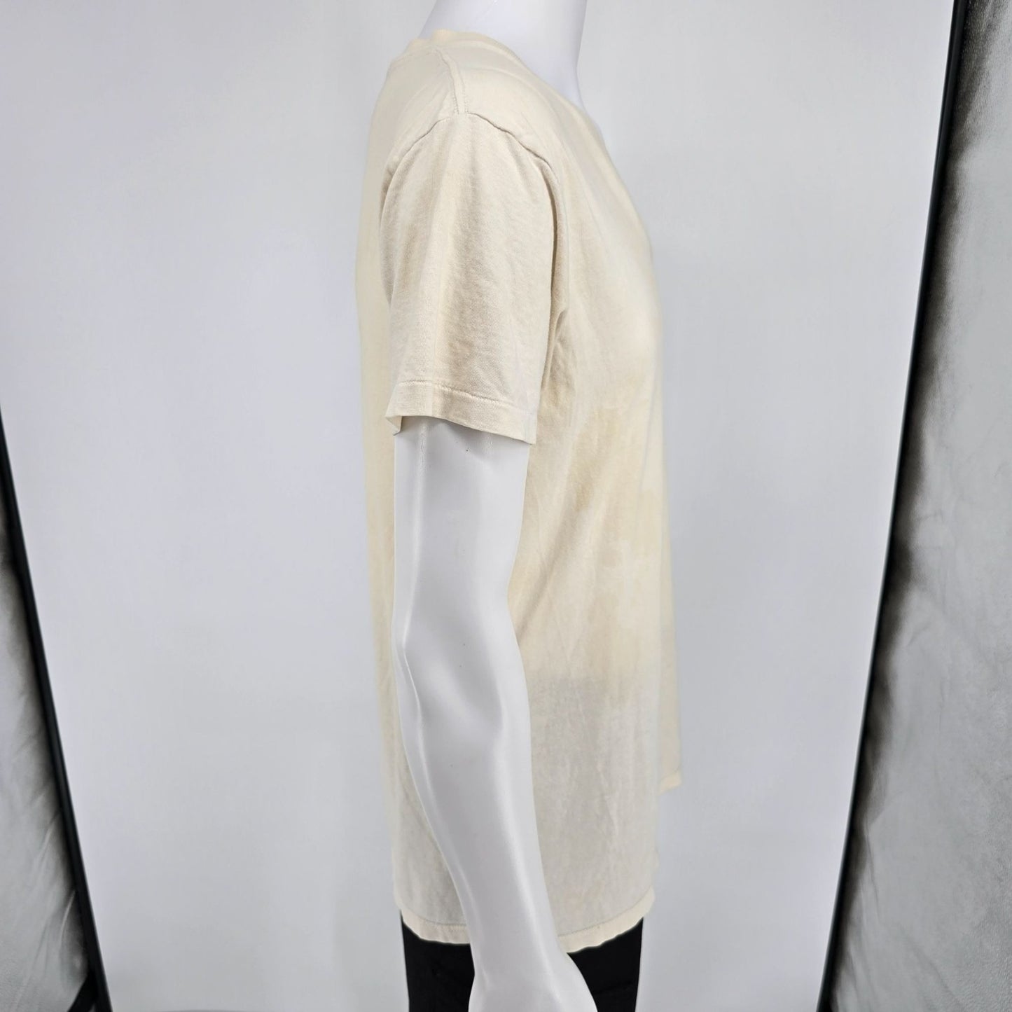 Distressed Vintage 1990s Newton Trading Co. Blank V-Neck Cotton T-Shirt (M)