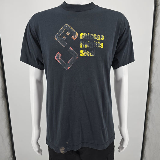 Distressed Vintage 1990s Screen Stars Best Chicago Heights Steel T-Shirt (L)