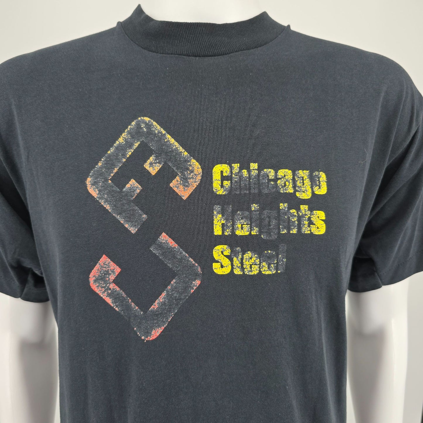 Distressed Vintage 1990s Screen Stars Best Chicago Heights Steel T-Shirt (L)