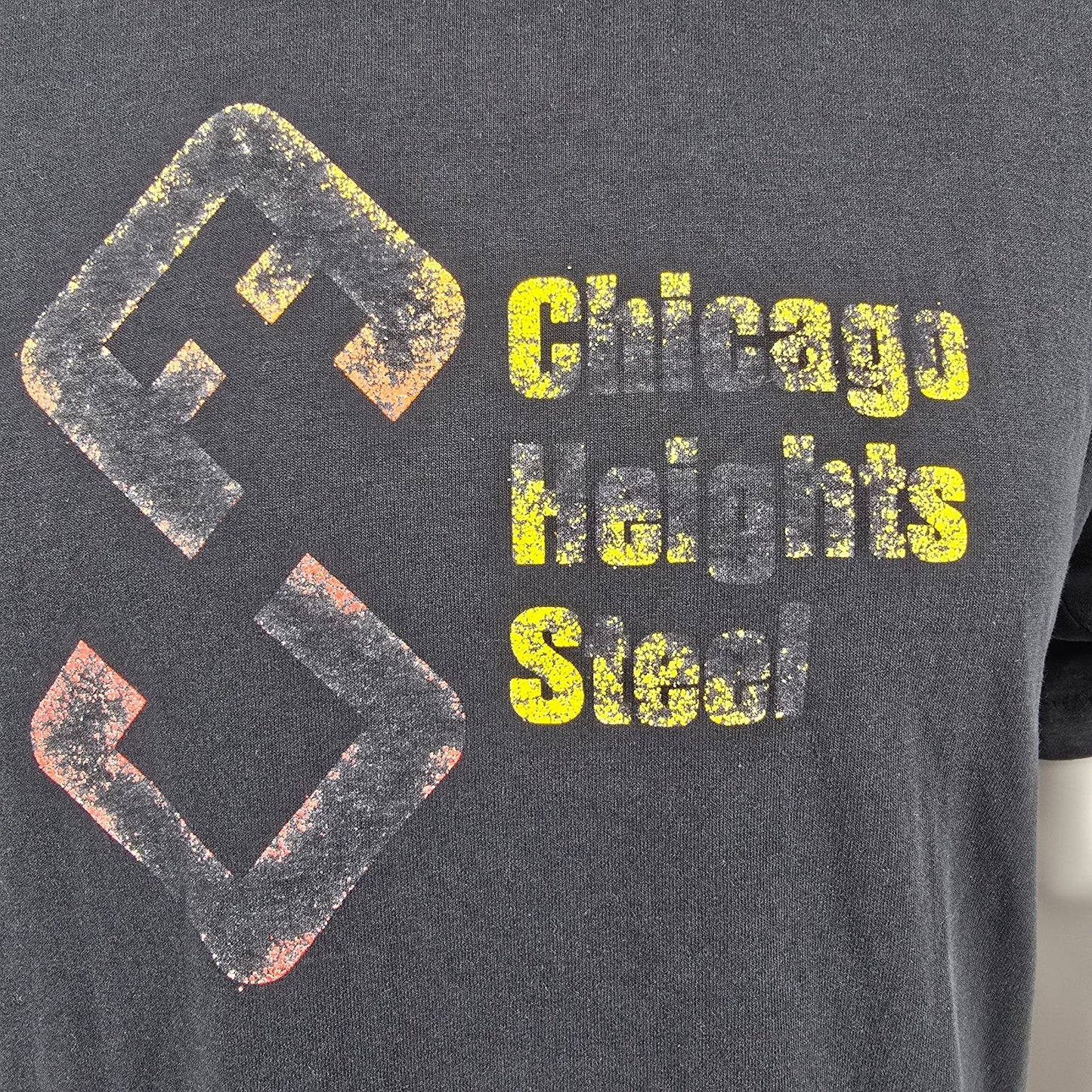 Distressed Vintage 1990s Screen Stars Best Chicago Heights Steel T-Shirt (L)