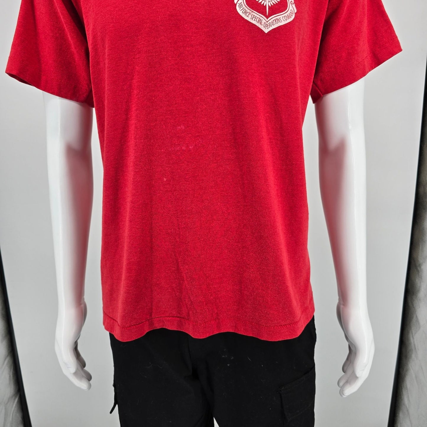 Vintage 1990s AFSOC Air Force Special Operations Command Red T-Shirt (L)