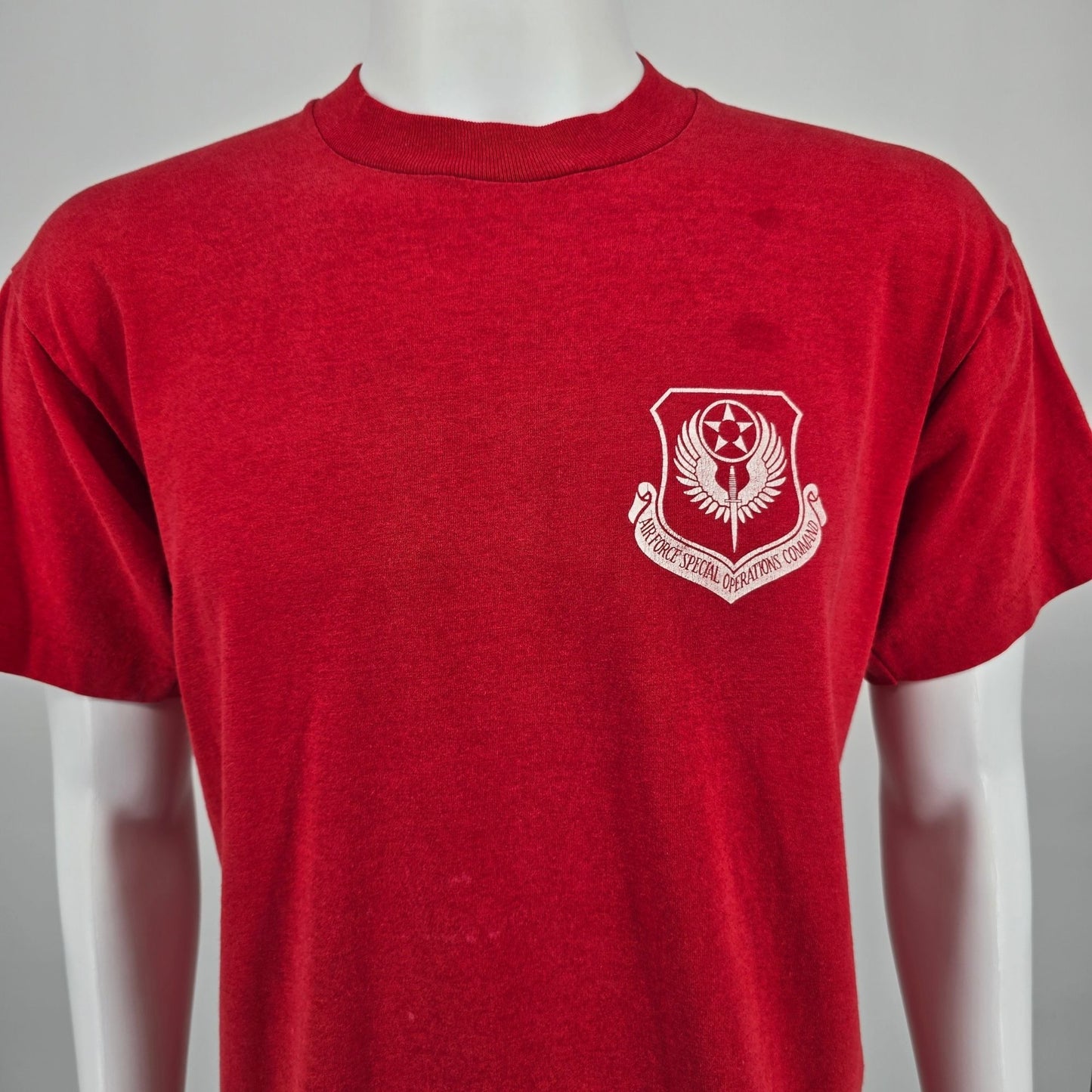 Vintage 1990s AFSOC Air Force Special Operations Command Red T-Shirt (L)