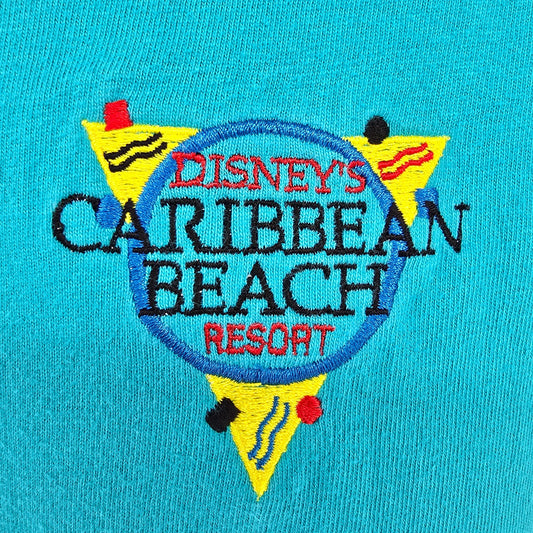 Vintage 1990s Disney Originals Caribbean Beach Resort Embroidered T-Shirt (S/M)