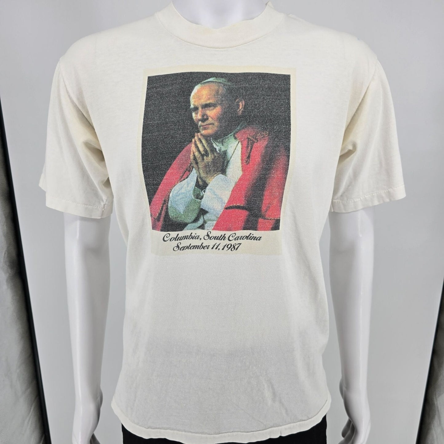 Vintage 1987 Pope John Paul II Visit To Columbia South Carolina T-Shirt (M/L)