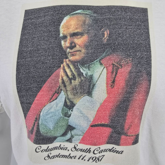 Vintage 1987 Pope John Paul II Visit To Columbia South Carolina T-Shirt (M/L)