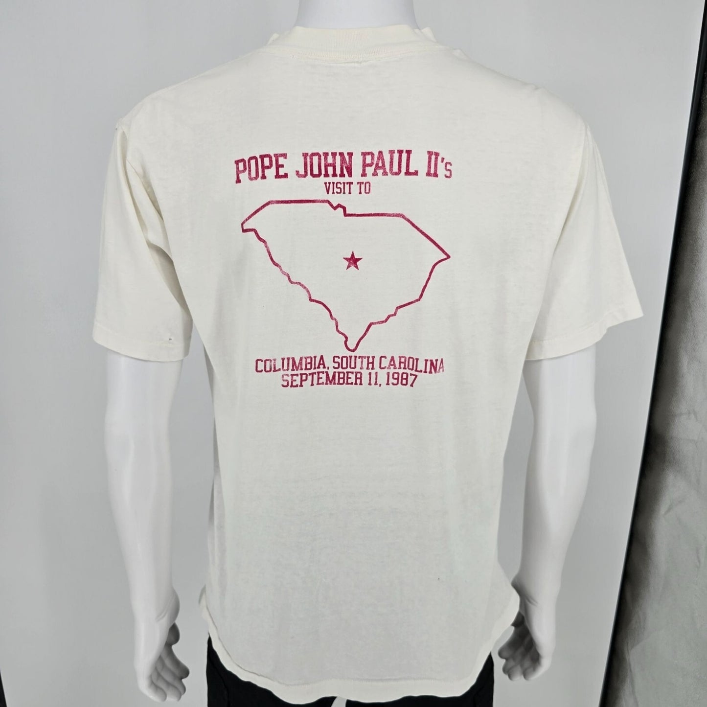 Vintage 1987 Pope John Paul II Visit To Columbia South Carolina T-Shirt (M/L)