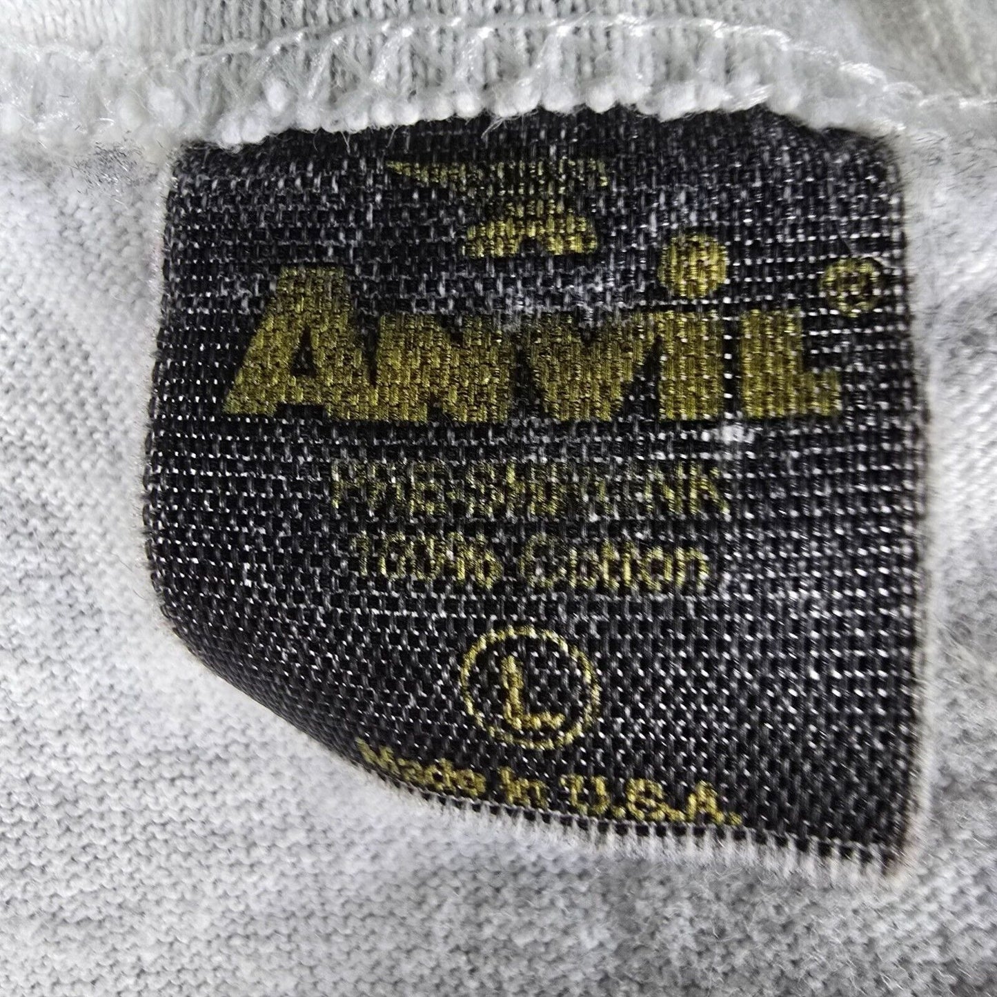 Vintage 1989 Anvil "Spring Break 89" White Sunset Graphic Tank Top (Medium)