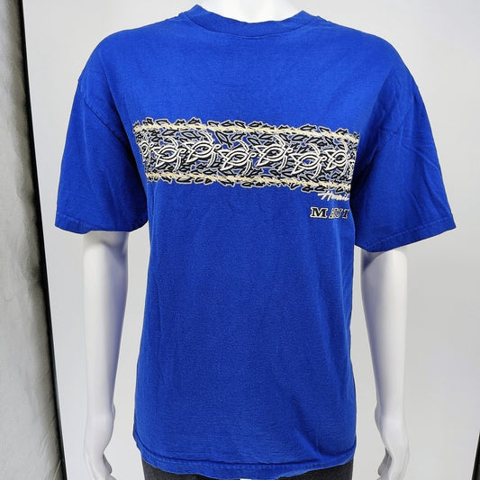Vintage 1990s Made in USA Hawaii Maui Tribal Band Graphic T-Shirt (Large)