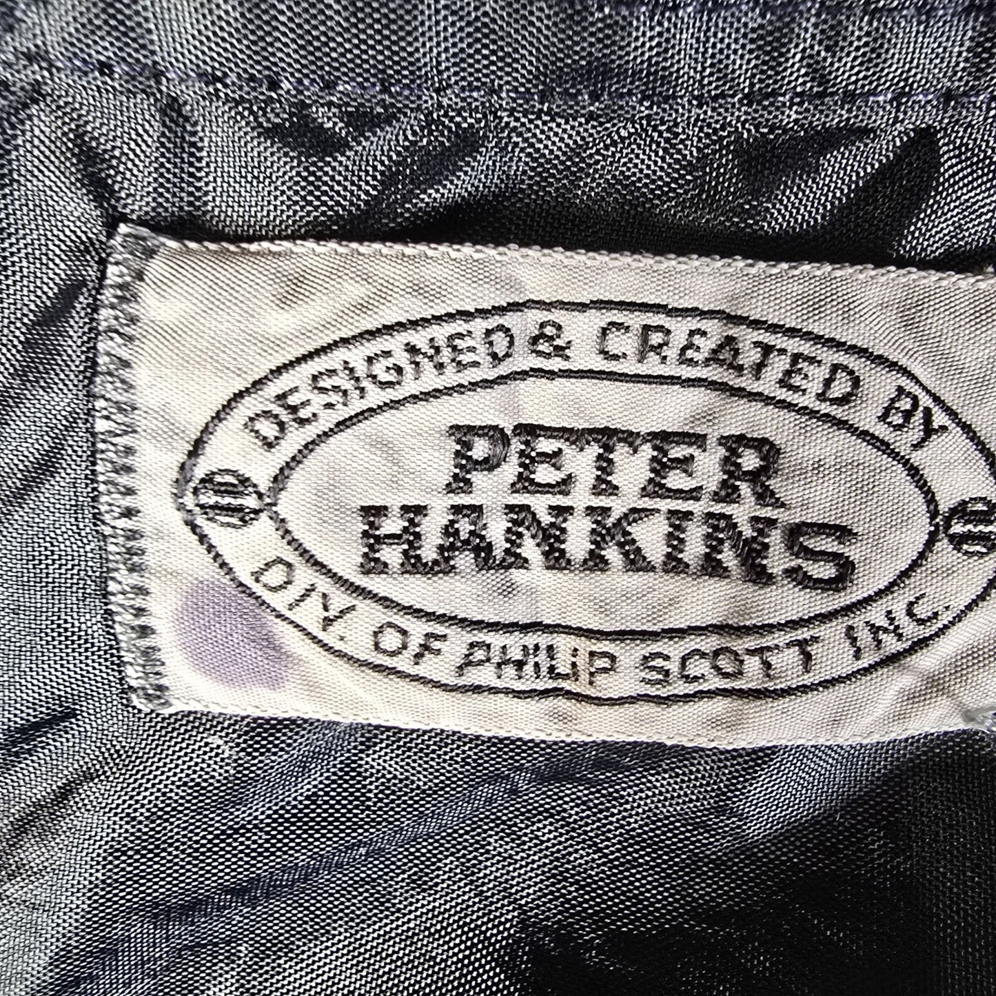 Vintage 1980s Peter Hankins Faded Black Wool Blend Button-Up Flannel Shirt (M)