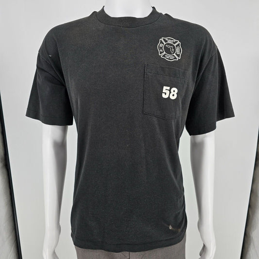 Vintage 1990s Melbourne Beach FL Volunteer Fire Department #58 T-Shirt (XL)