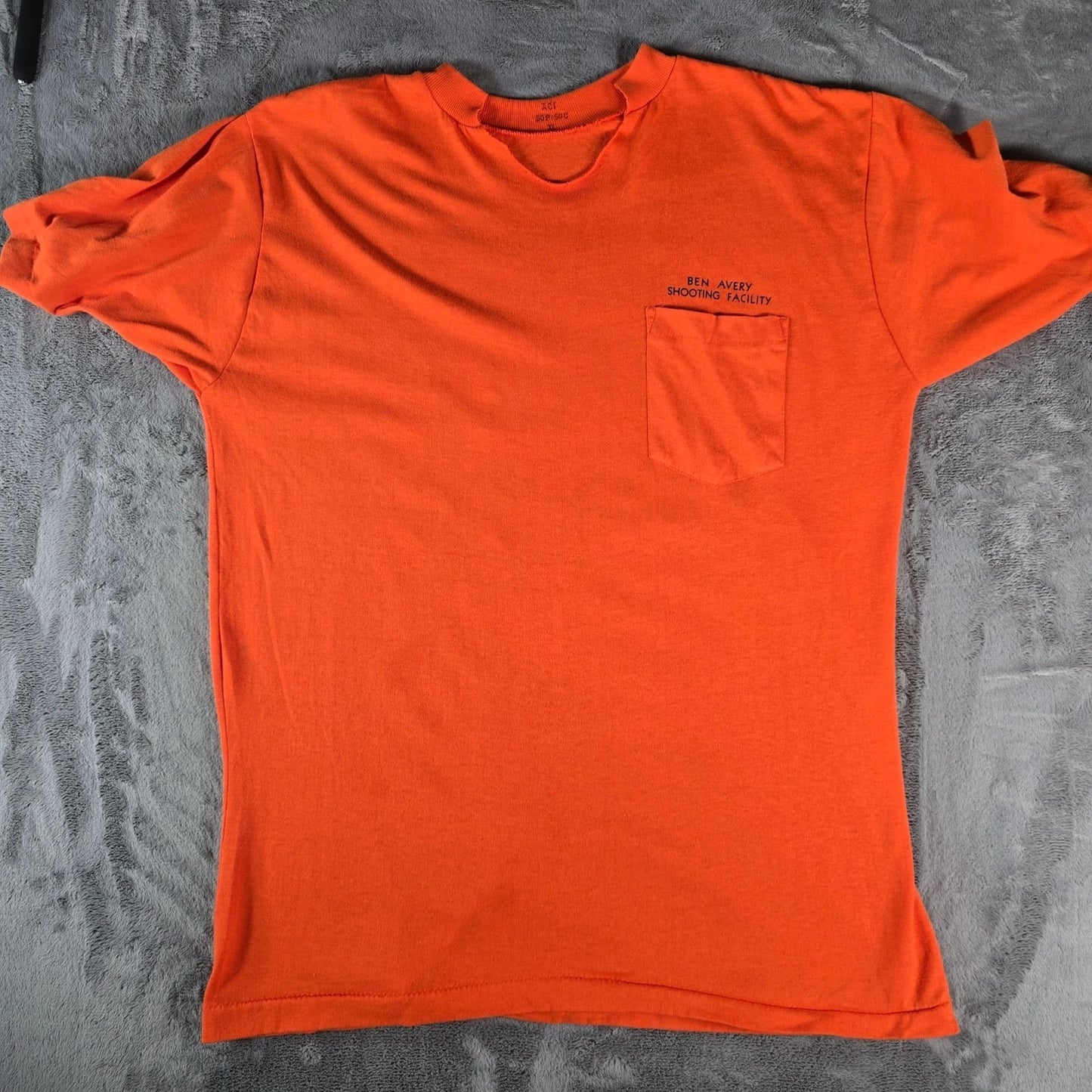 Vintage 1990s Ben Avery Shooting Facility Line Safety Officer Pocket T-Shirt (L)