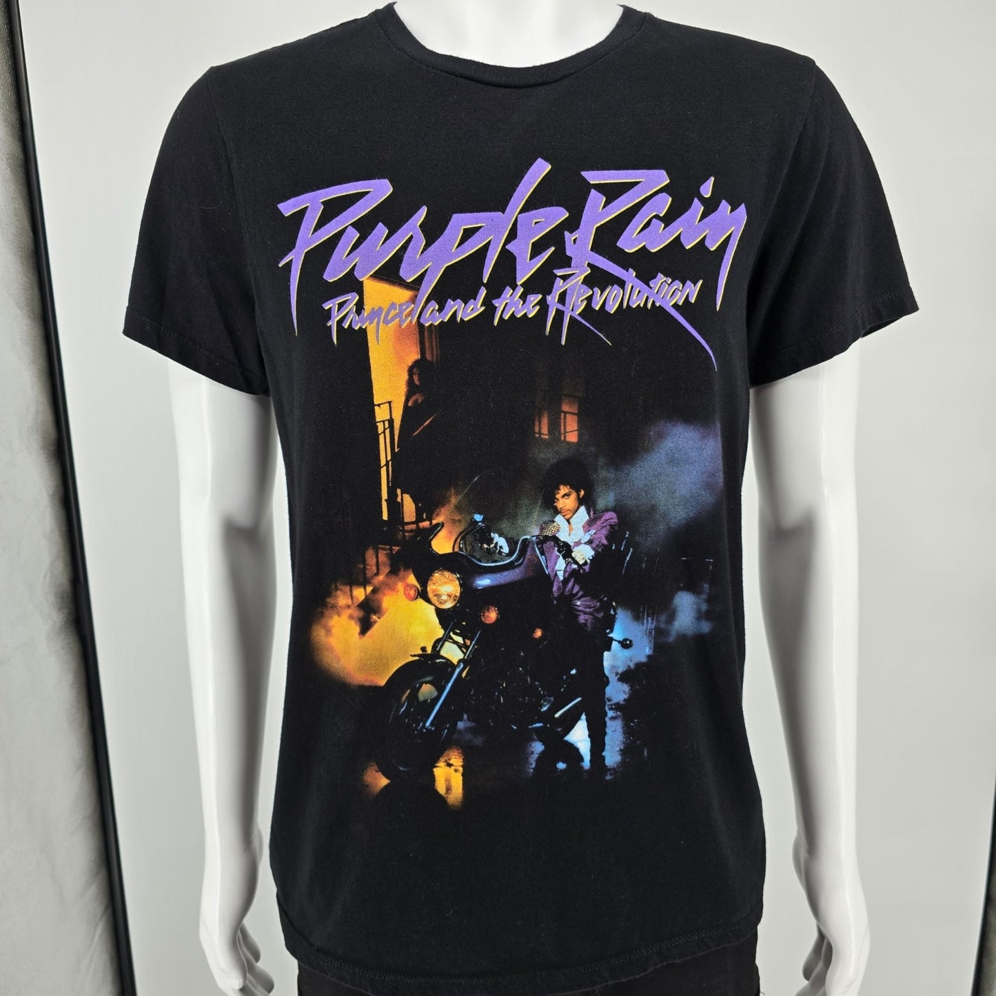 2010s Reprint Prince and the Revolution Purple Rain Black Graphic T-Shirt (M)