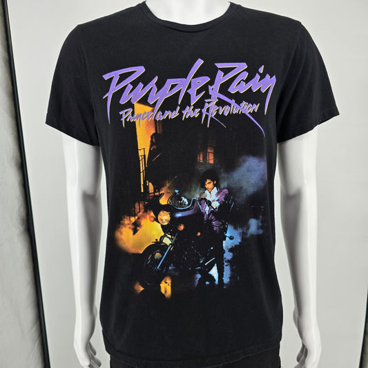2010s Reprint Prince and the Revolution Purple Rain Black Graphic T-Shirt (M)