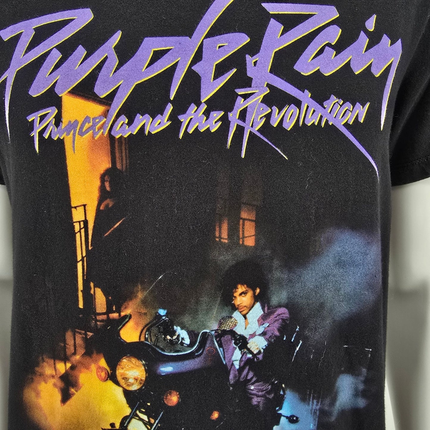 2010s Reprint Prince and the Revolution Purple Rain Black Graphic T-Shirt (M)