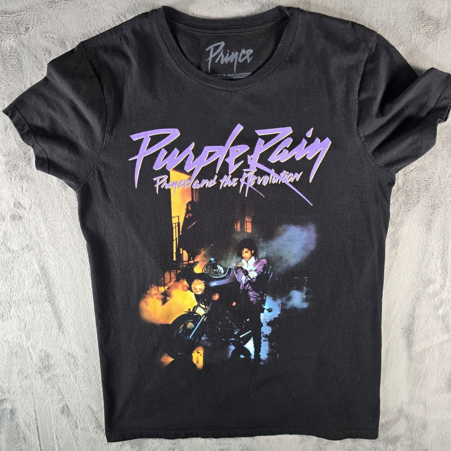 2010s Reprint Prince and the Revolution Purple Rain Black Graphic T-Shirt (M)