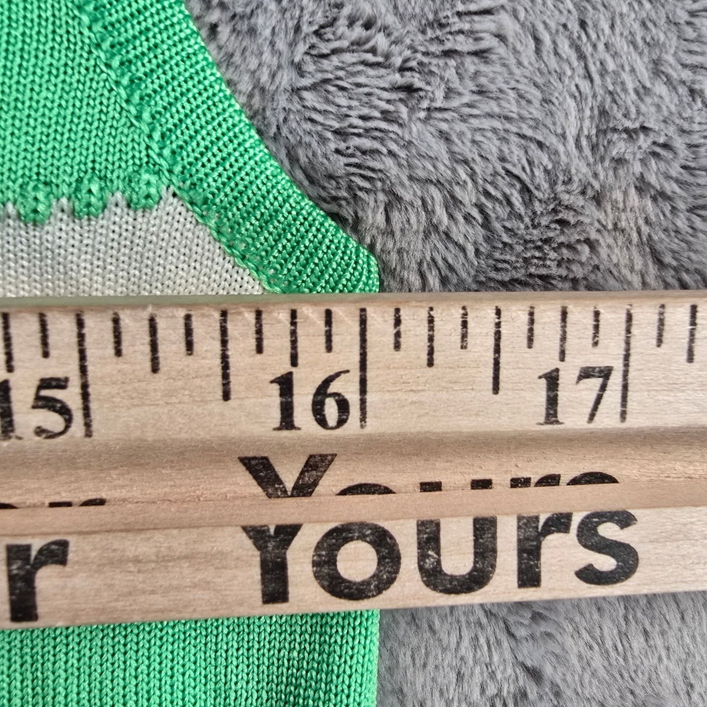 Vintage 1960s Hooper Associates Knit Green/White Striped Sleeveless Shell (S)