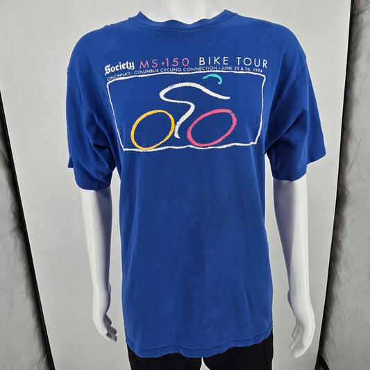 Vintage 1994 Society MS 150 Bike Tour Cincinnati Columbus Cycling T-Shirt (L)