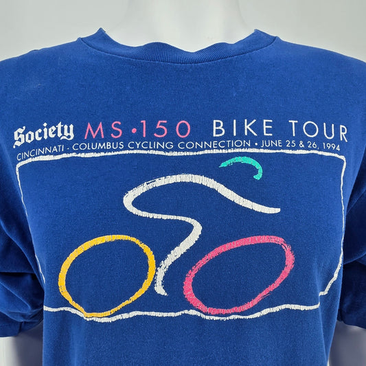 Vintage 1994 Society MS 150 Bike Tour Cincinnati Columbus Cycling T-Shirt (L)