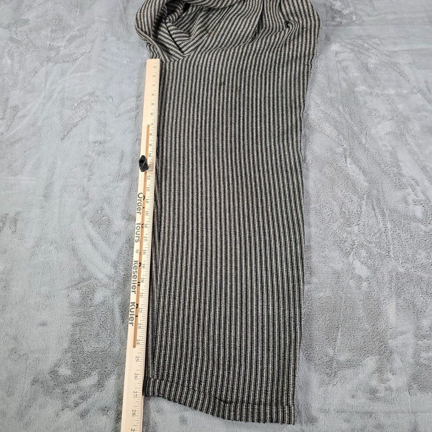 Vintage 1990s Max Studio Made in USA Textured Striped Trousers (Size 10) *Flawed