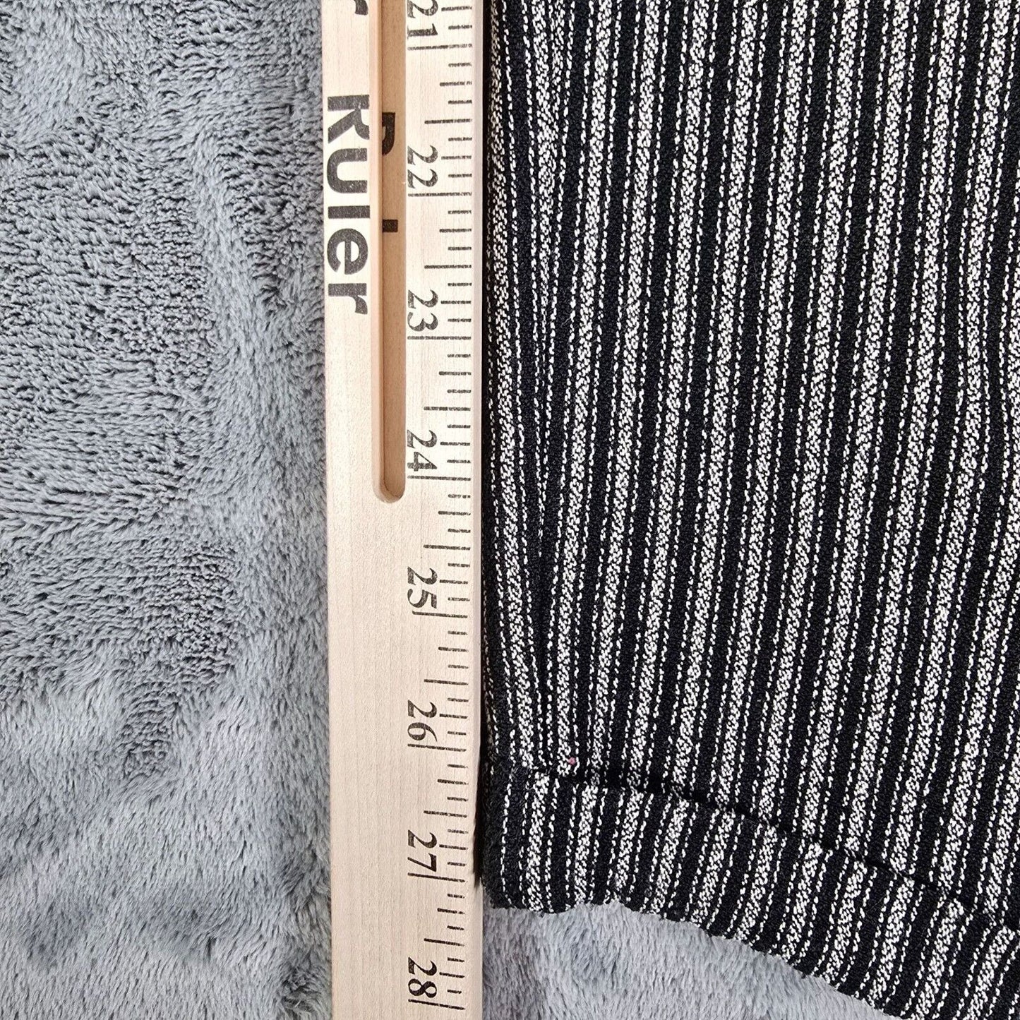 Vintage 1990s Max Studio Made in USA Textured Striped Trousers (Size 10) *Flawed