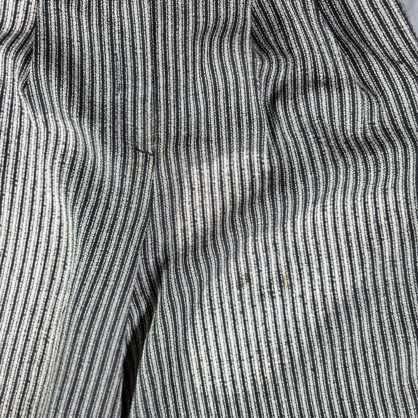 Vintage 1990s Max Studio Made in USA Textured Striped Trousers (Size 10) *Flawed