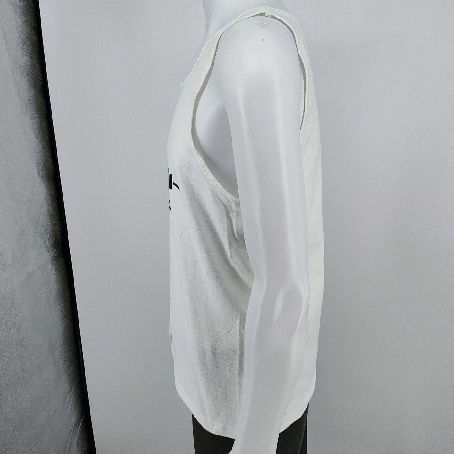 Vintage 1990s Made in USA "Body Basics Bellevue, Kentucky" White Tank Top (M)