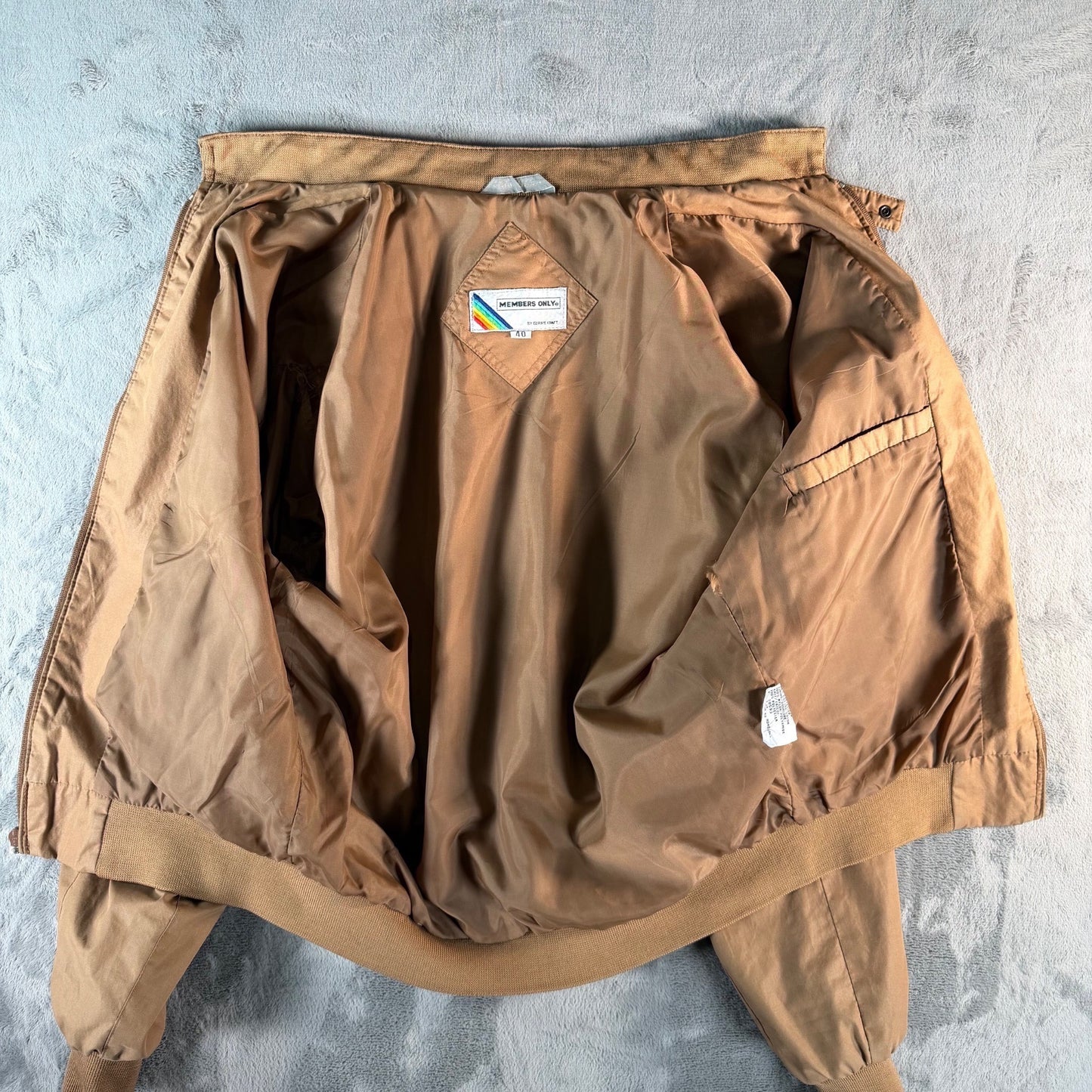 Vintage 1980s Members Only Racer Lightweight Bomber Jacket (M)