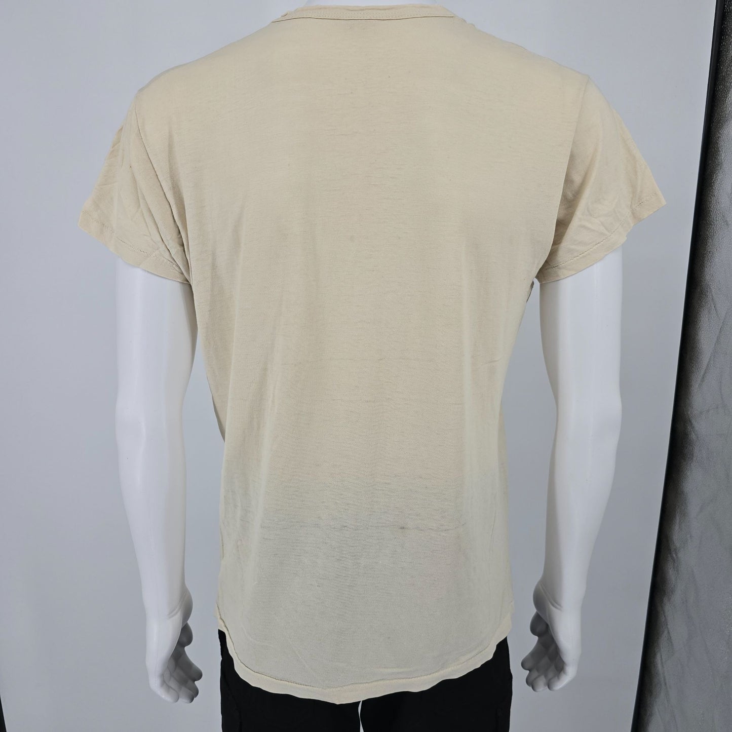 Distressed Vintage 1960s Fruit of the Loom Blank V-Neck Undershirt/T-Shirt (M/L)