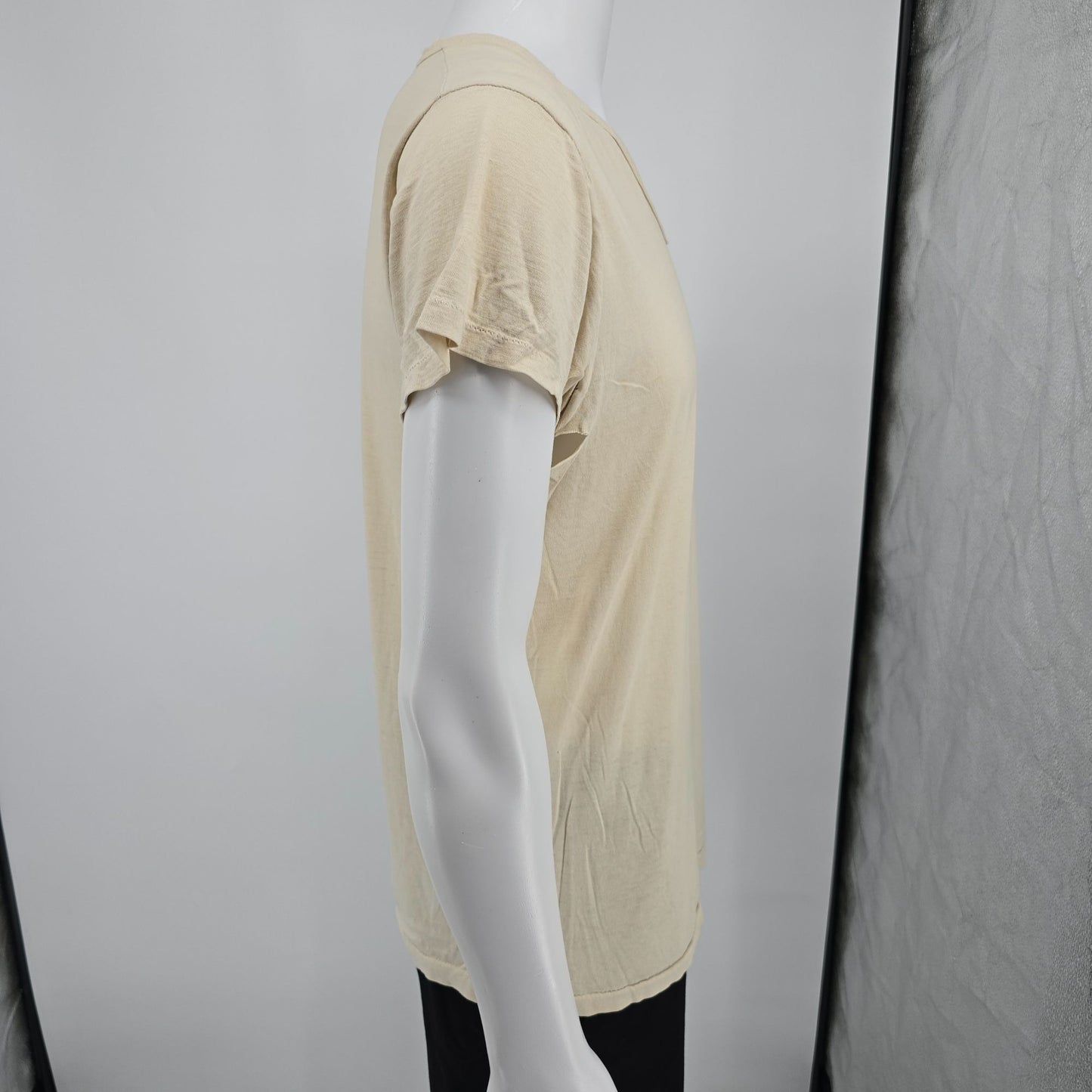 Distressed Vintage 1960s Fruit of the Loom Blank V-Neck Undershirt/T-Shirt (M/L)