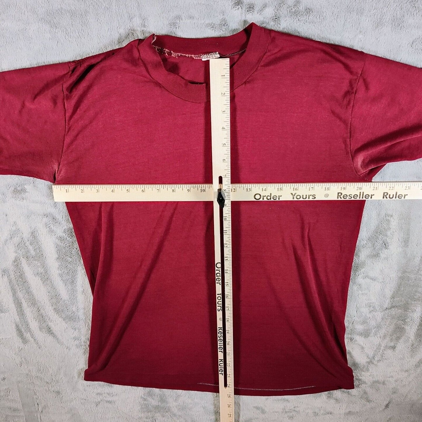 Vintage Red Single Stitch Blank Crewneck Short Sleeve T-Shirt (M) *Thrashed*