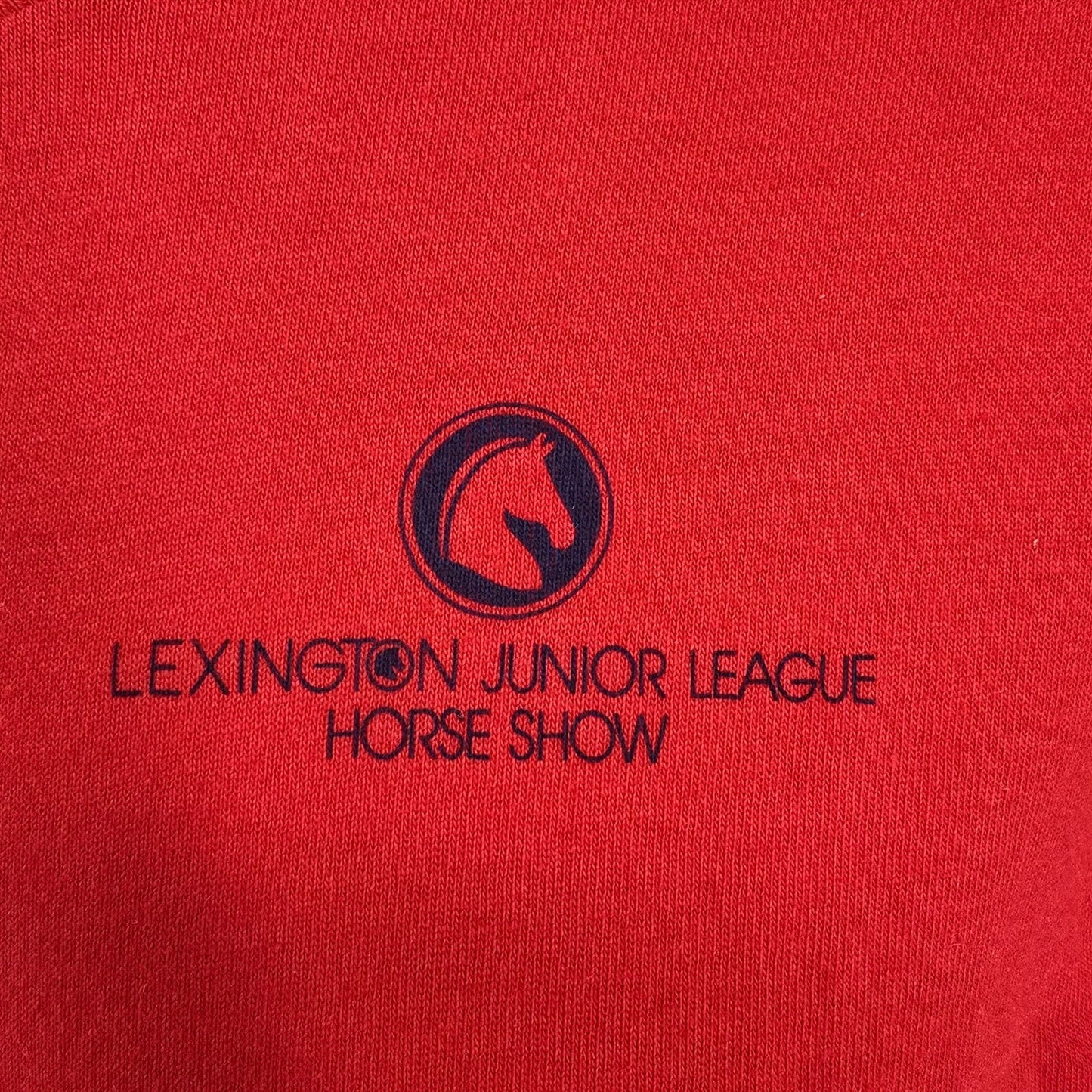 Vintage 1990s Lexington Junior League Horse Show KY Red Long Sleeve T-Shirt (M)