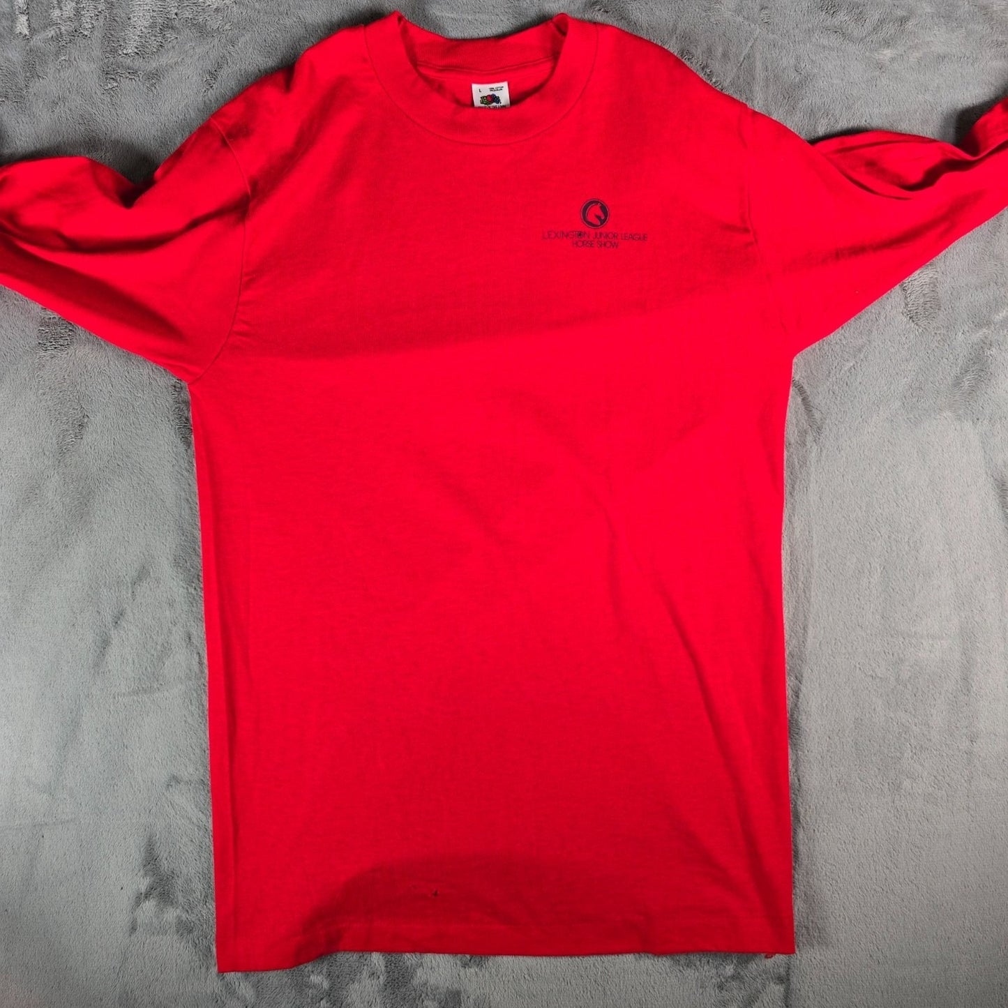 Vintage 1990s Lexington Junior League Horse Show KY Red Long Sleeve T-Shirt (M)