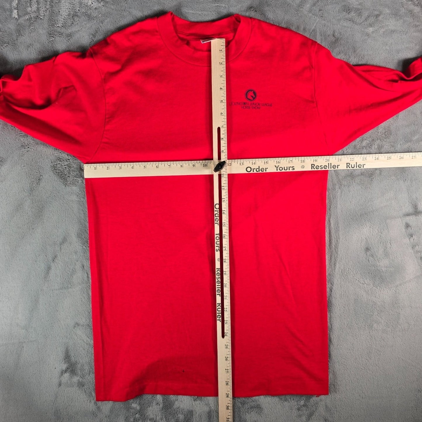 Vintage 1990s Lexington Junior League Horse Show KY Red Long Sleeve T-Shirt (M)