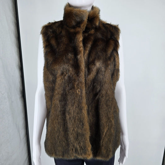 2010s Outdoor Edition by Parkhurst Women's Open Front Faux Fur Vest (XL)