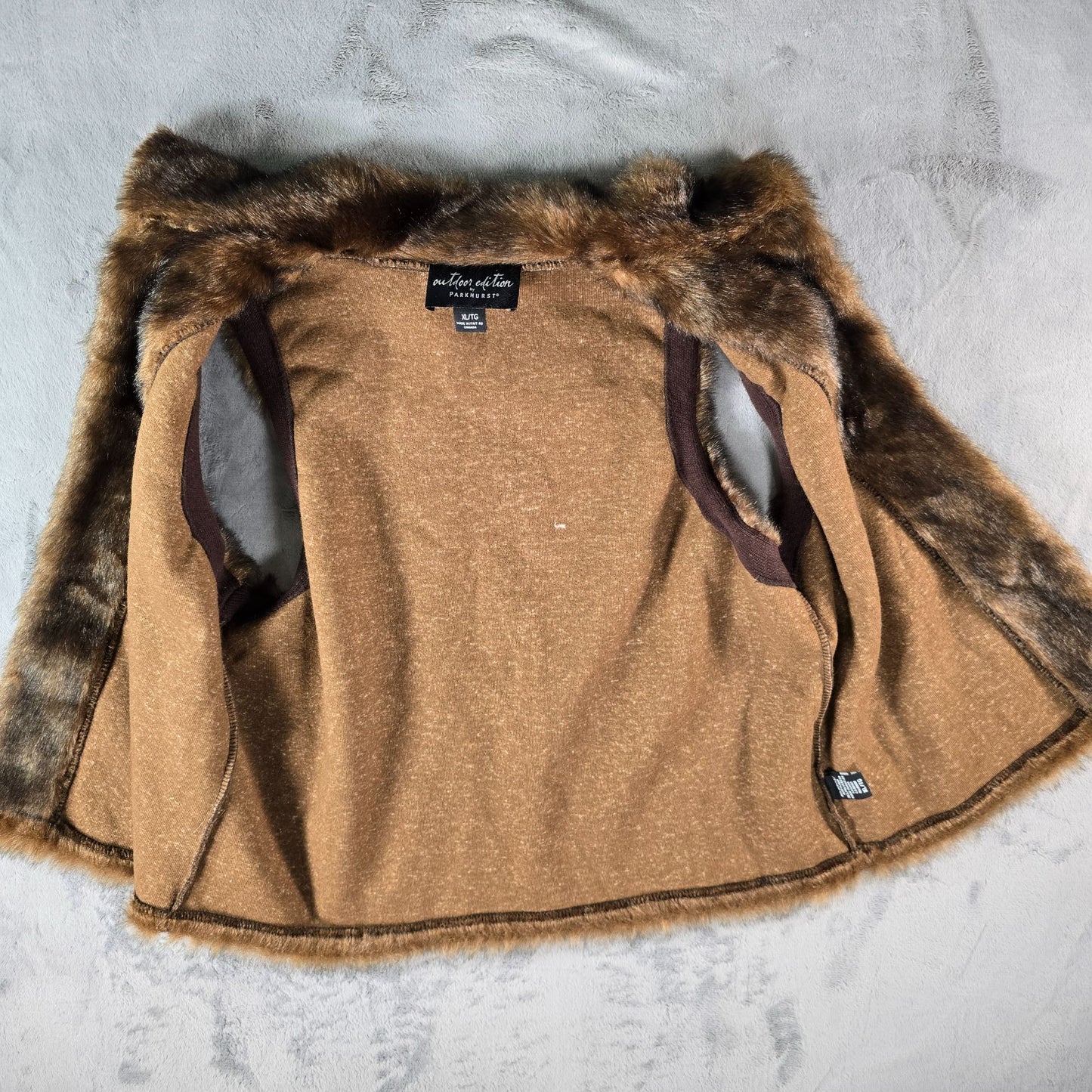 2010s Outdoor Edition by Parkhurst Women's Open Front Faux Fur Vest (XL)