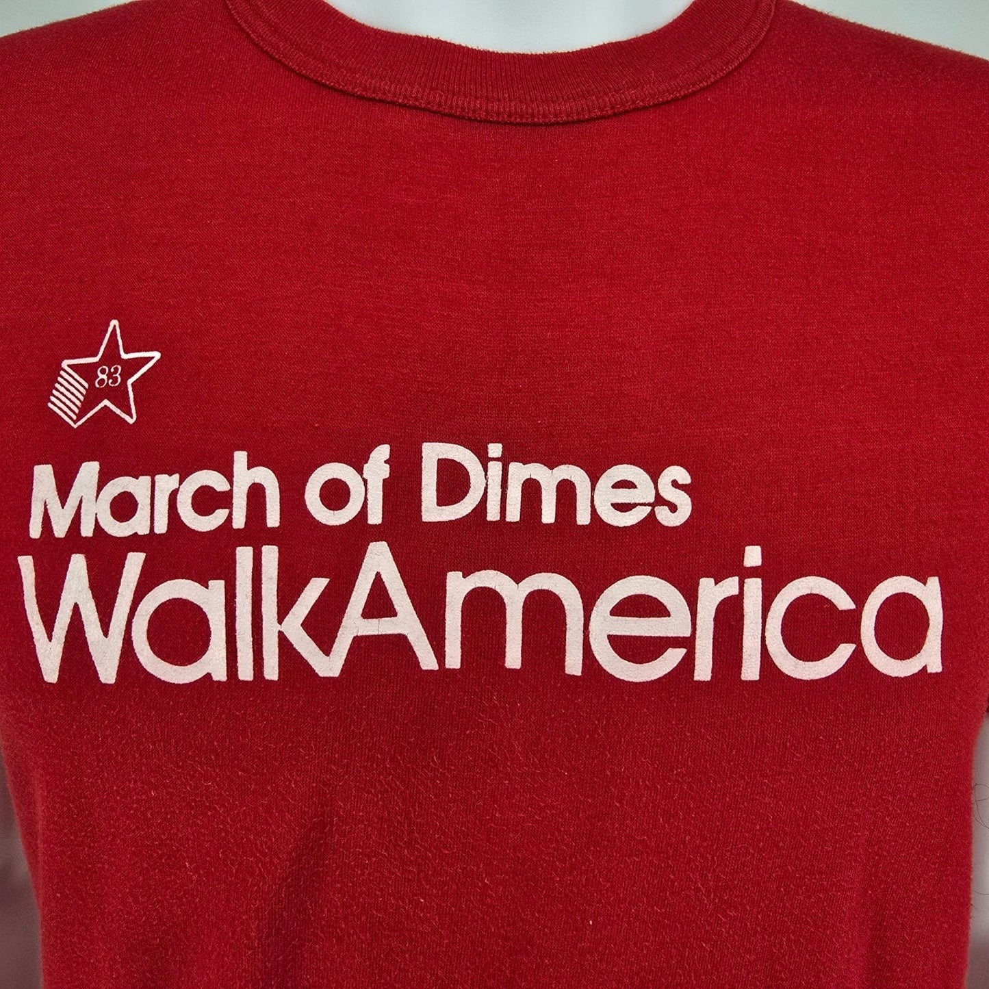 Vintage 1980s M.J. Soffe Company March Of Dimes WalkAmerica 1983 T-Shirt (M)