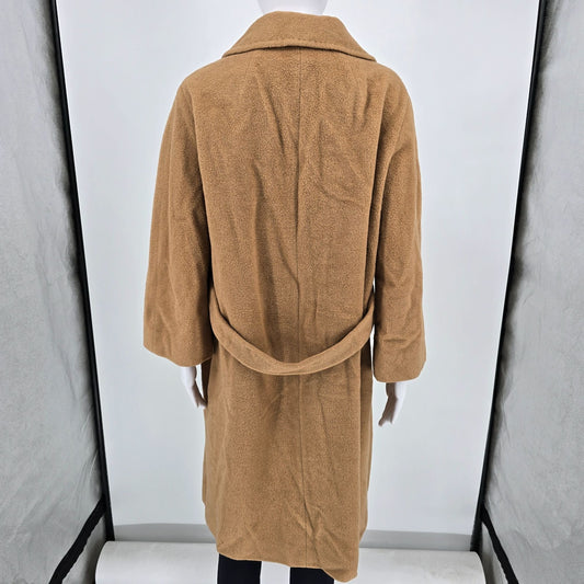 Vintage 1960s USA Union Made Tan/Camel Bouclé Wool Single-breasted Coat (L)