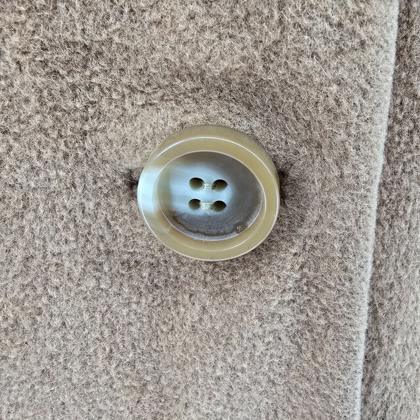 Vintage 1960s USA Union Made Tan/Camel Bouclé Wool Single-breasted Coat (L)