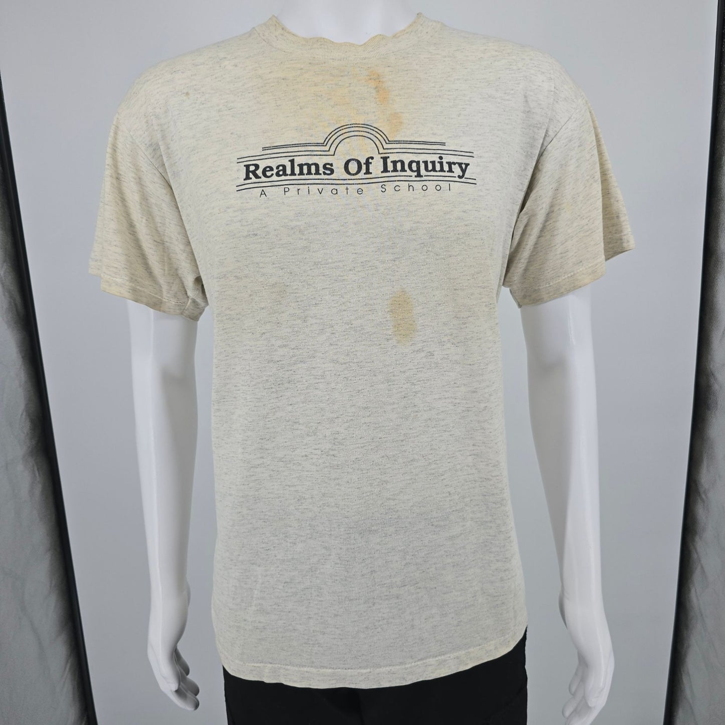 Distressed Vintage 1990s Realms of Inquiry School Taylorsville Utah T-Shirt (L)