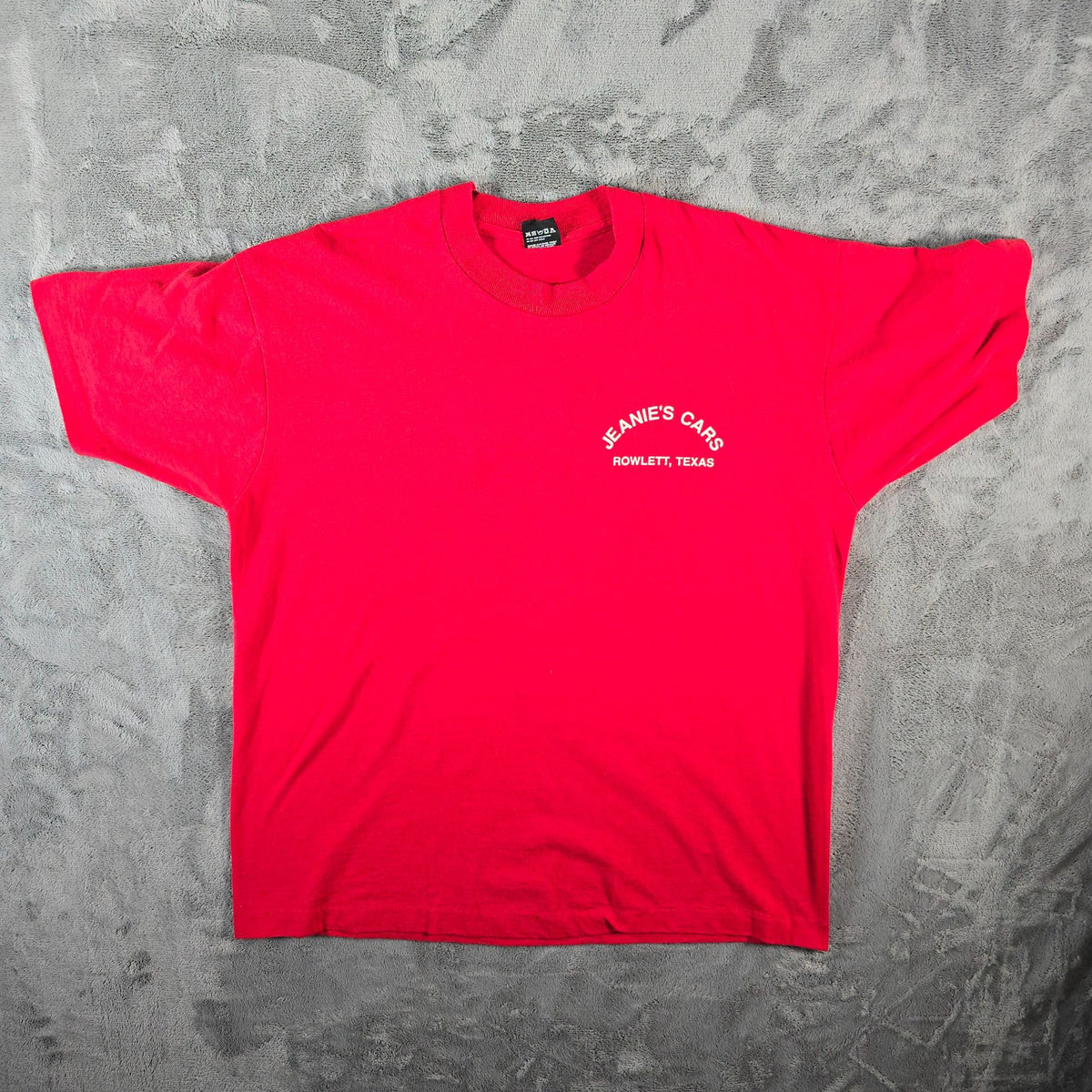 Vintage 1990s Screen Stars Best Jeanie's Cars Rowlett Texas T-Shirt (XL)