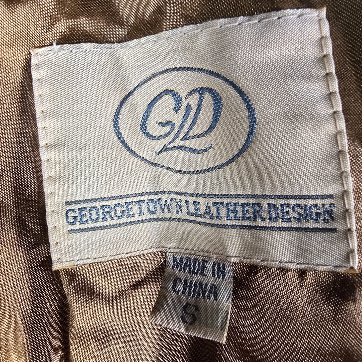 Distressed Vintage 1980s Georgetown Leather Design Leather Safari Jacket (S)