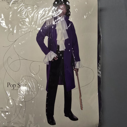 NWOT Underwraps Adult Purple Pop Star Halloween Costume (One Size)