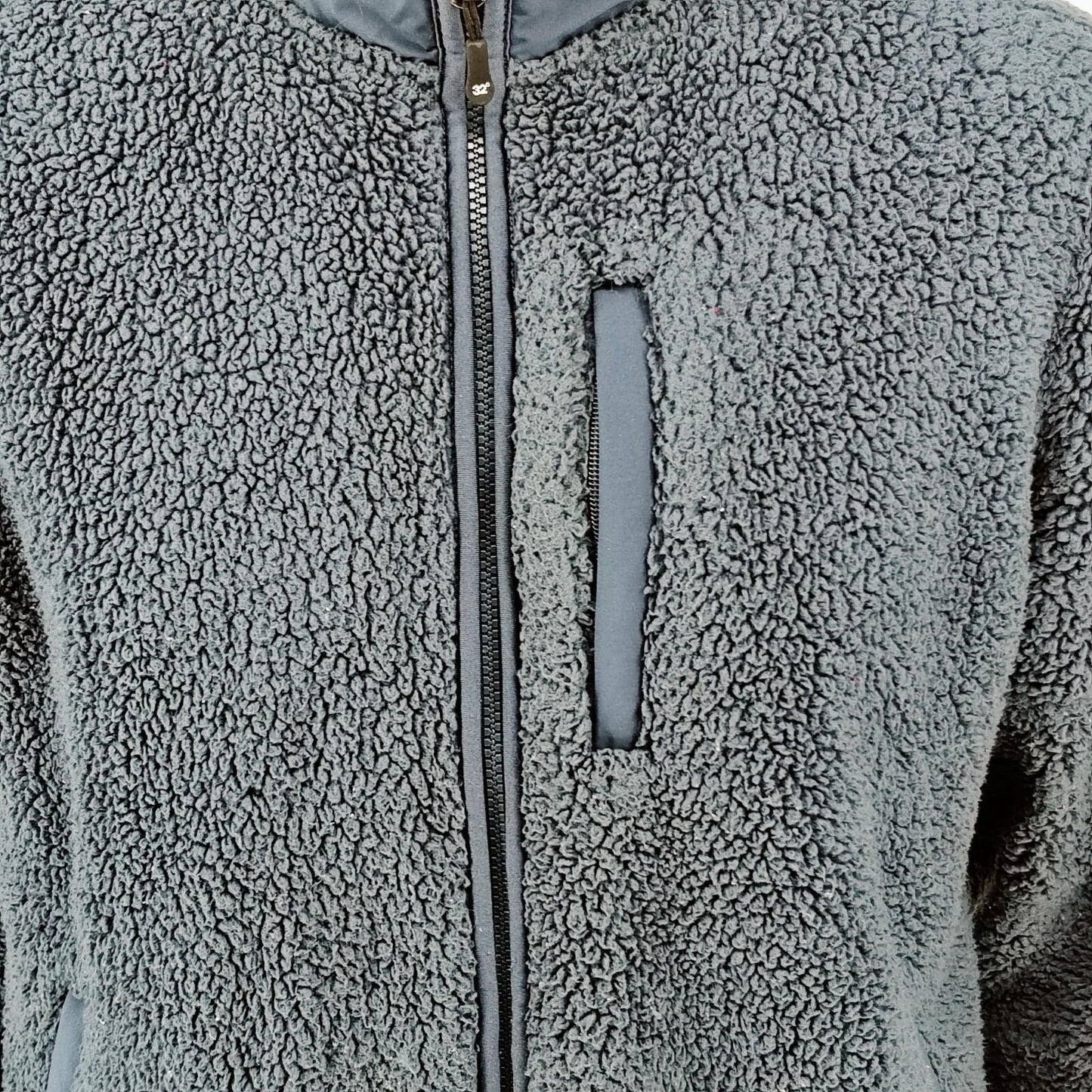 Mens 32 Degrees Heat Full-Zip Blue Polyester Sherpa Fleece Jacket (Small)